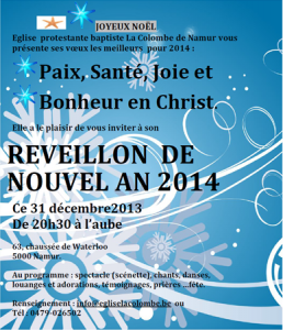 carte voeux et invitation au réveillon 2014